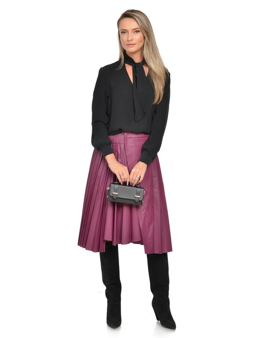 Isabella Rhea Black Cowhide Leather Bag - Image 5