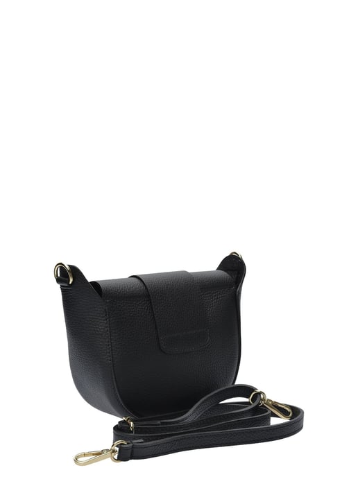 Anna Luchini Zwart Rundleer Tas - Image 2