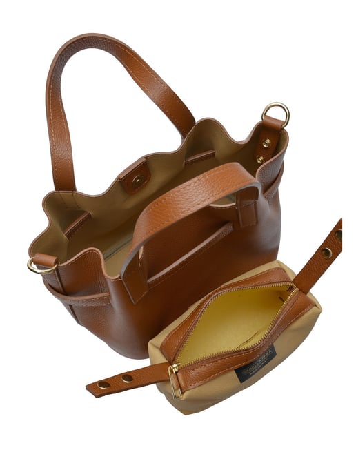 Isabella Rhea COGNAC cowhide leather bag - Image 4