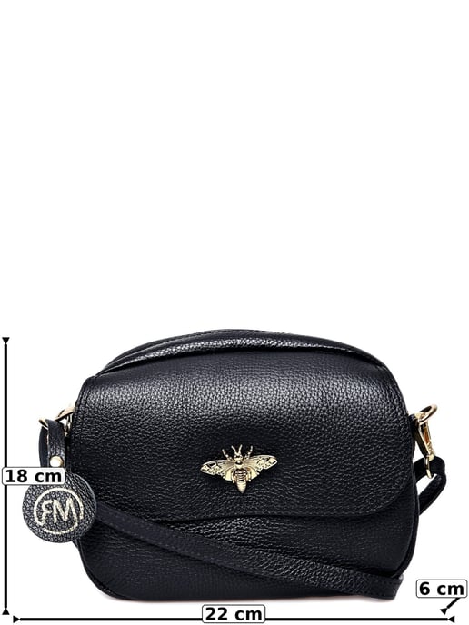 Roberta M Black Cowhide Leather Bag - Image 6