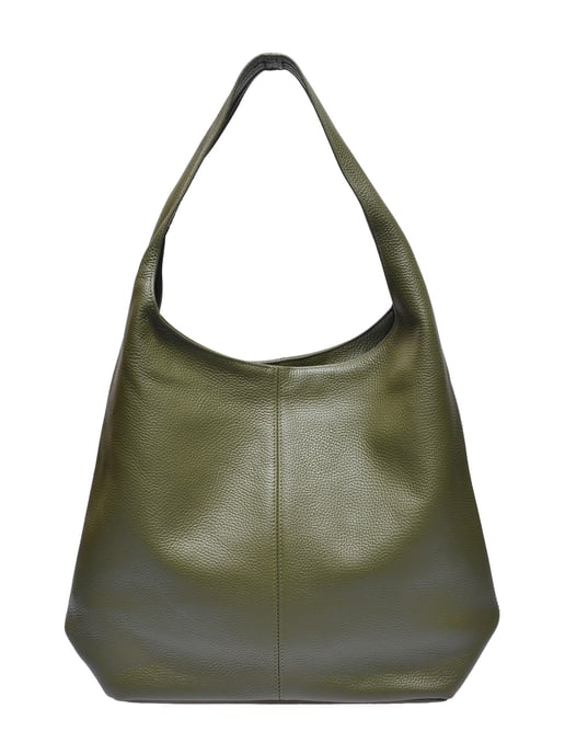Anna Luchini Khaki Cowhide Leather Bag - Image 1