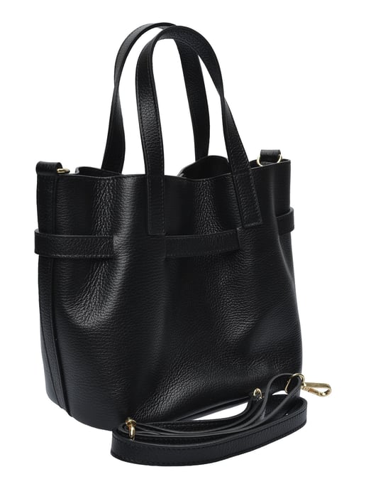 Isabella Rhea Black Cowhide Leather Bag - Image 2