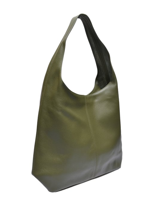 Anna Luchini Khaki Cowhide Leather Bag - Image 2
