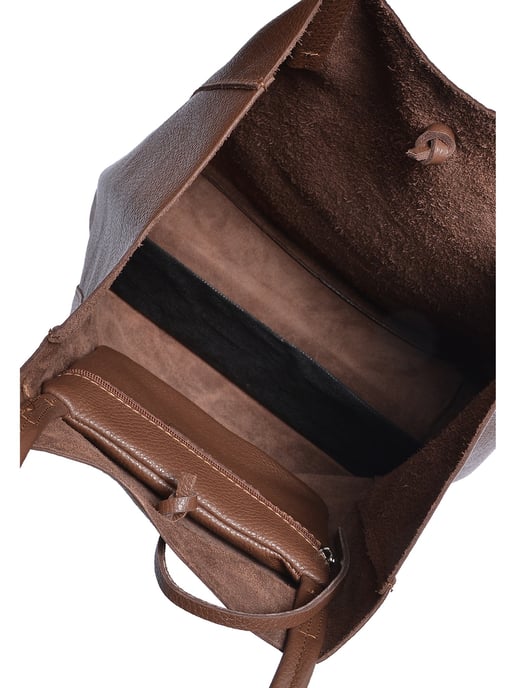 Roberta M Bordeauxrood Rundleer Tas - Image 4
