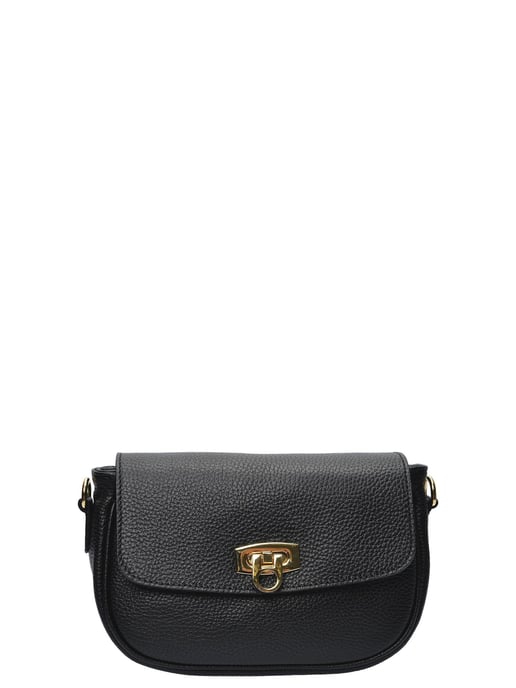 Isabella Rhea Black Cowhide Leather Bag - Image 1