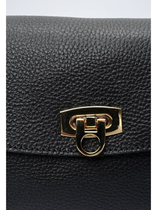Isabella Rhea Black Cowhide Leather Bag - Image 3
