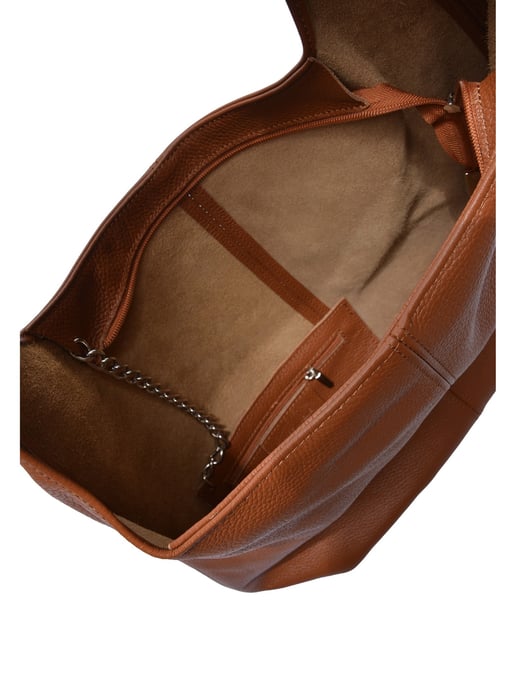 Anna Luchini Brown Cowhide Leather Bag - Image 4