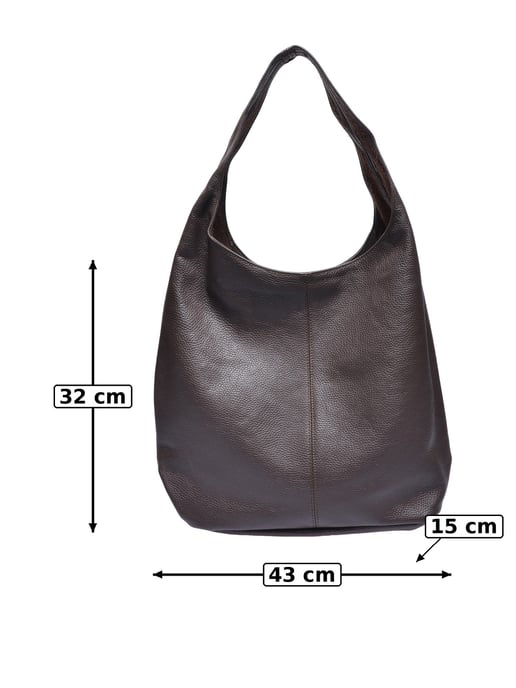 Anna Luchini Chestnut Brown Cowhide Leather Bag - Image 2
