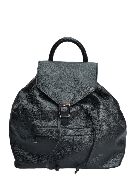 Isabella Rhea Black Cowhide Leather Bag - Image 1