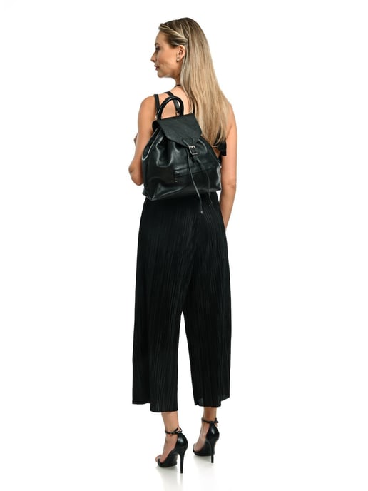 Isabella Rhea Black Cowhide Leather Bag - Image 5