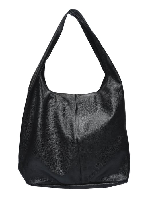 Anna Luchini Zwart Rundleer Tas - Image 1