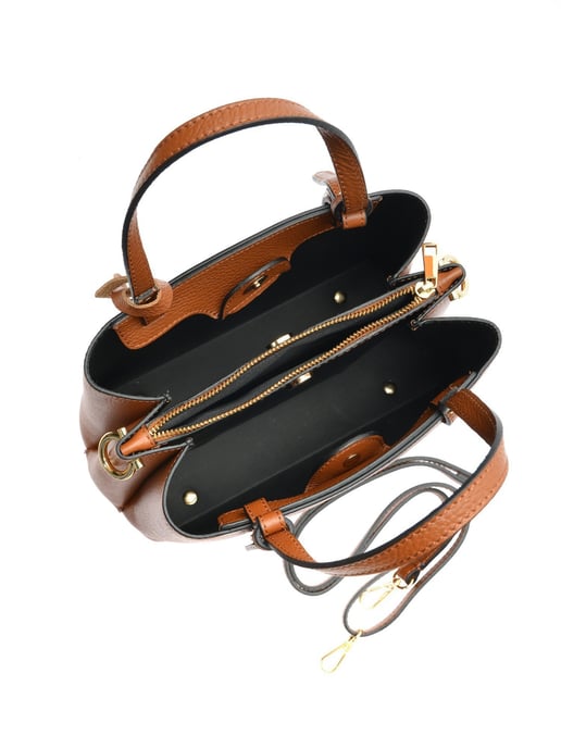 Isabella Rhea Brown Cowhide Leather Bag - Image 4