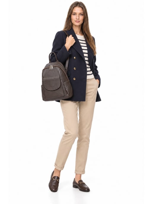 Anna Luchini Bordeauxrood Rundleer Tas - Image 6