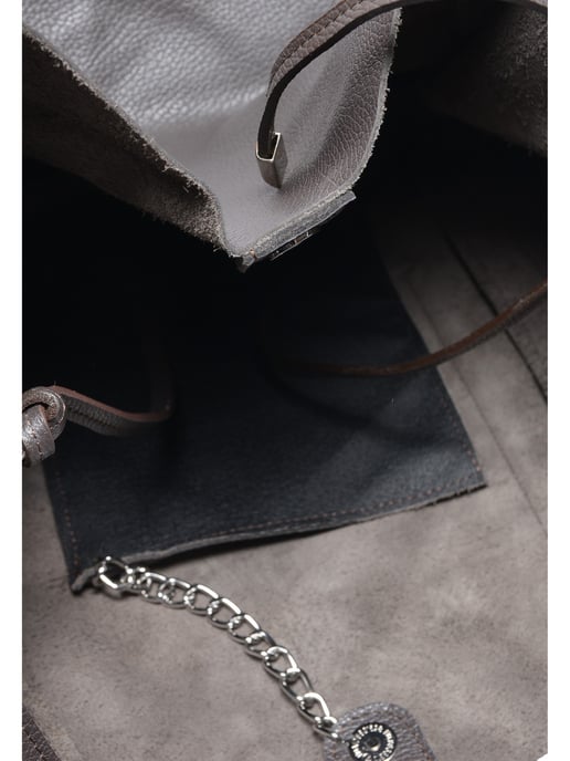 Isabella Rhea Two-Tone Cowhide Leather Bag - Image 4