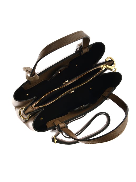 Isabella Rhea Beige Cowhide Leather Bag - Image 4