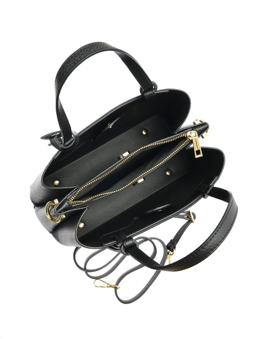 Isabella Rhea Black Cow Leather Bag - Image 4