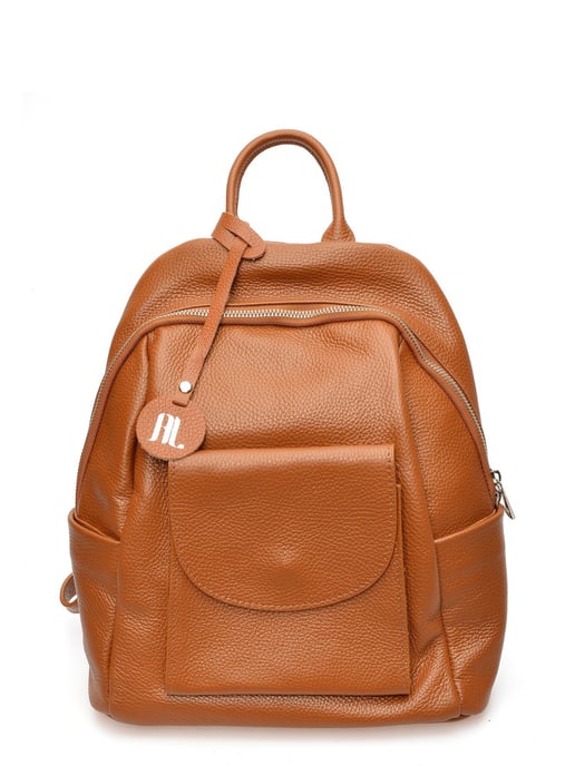 Anna Luchini Brown Rundleer Tas - Image 1