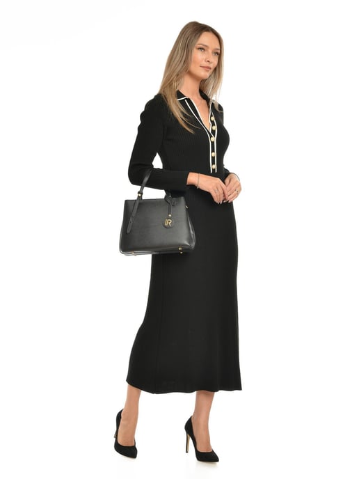 Isabella Rhea Black Cow Leather Bag - Image 5