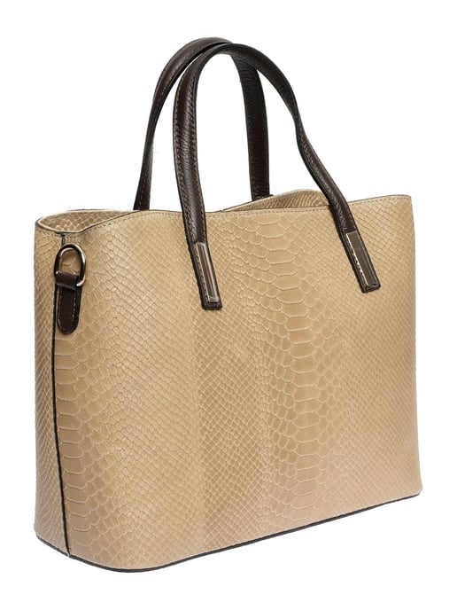 Roberta M Beige Cow Leather Bag - Image 2