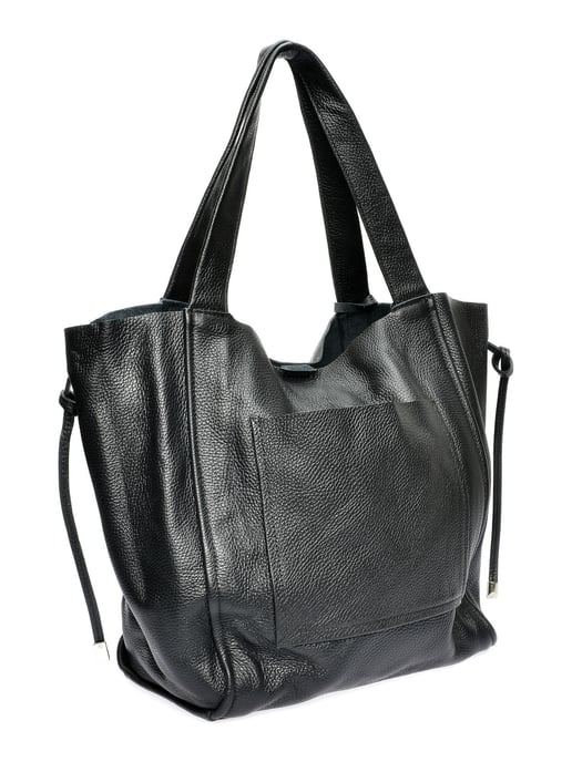 Isabella Rhea Black Cowhide Leather Bag - Image 2