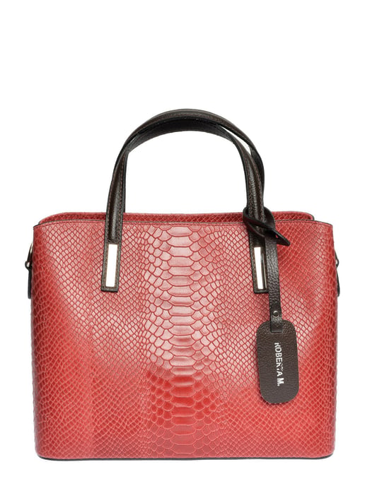 Roberta M Red Cowhide Leather Bag - Image 1