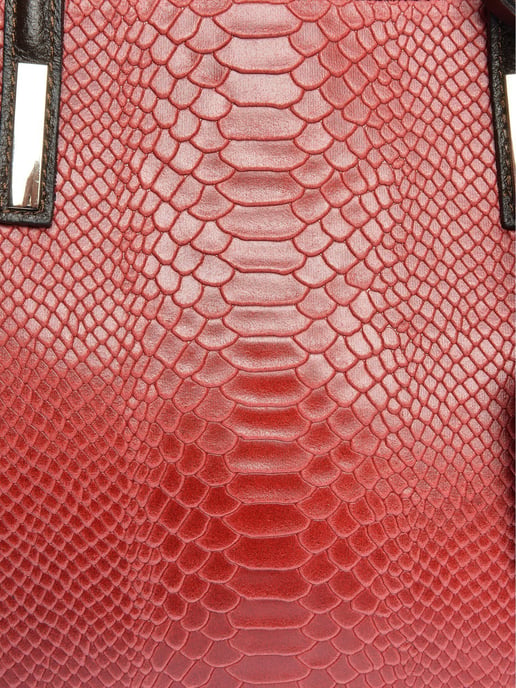 Roberta M Red Cowhide Leather Bag - Image 3