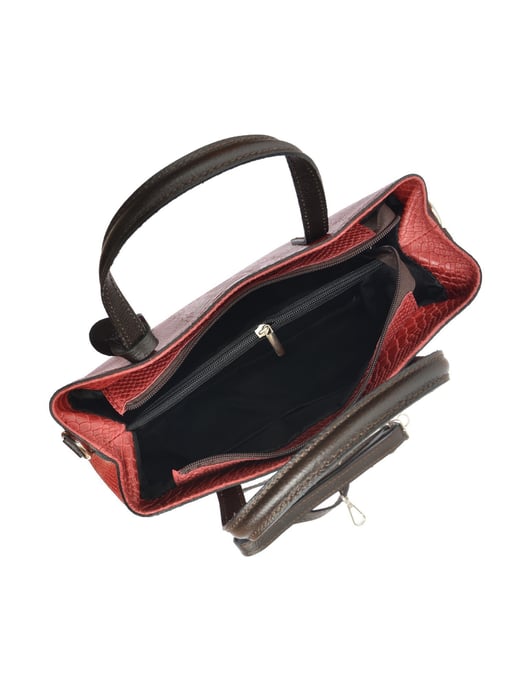 Roberta M Red Cowhide Leather Bag - Image 4
