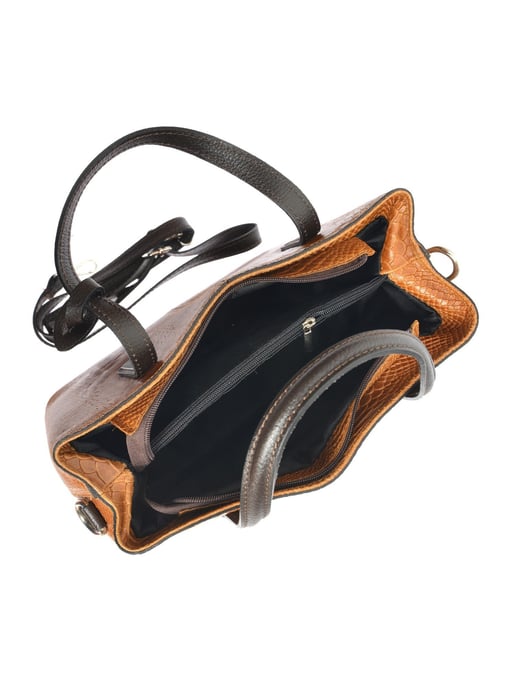 Roberta M Brown Cowhide Leather Bag - Image 4