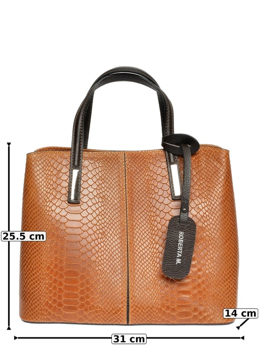 Roberta M Brown Cowhide Leather Bag - Image 6