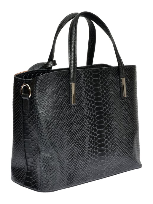 Roberta M Black Cowhide Leather Bag - Image 2