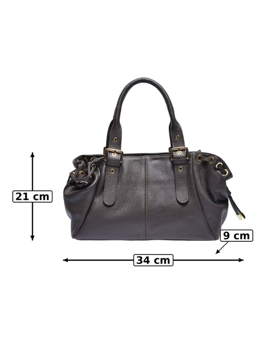 Anna Luchini Chestnut Brown Cowhide Leather Bag - Image 3