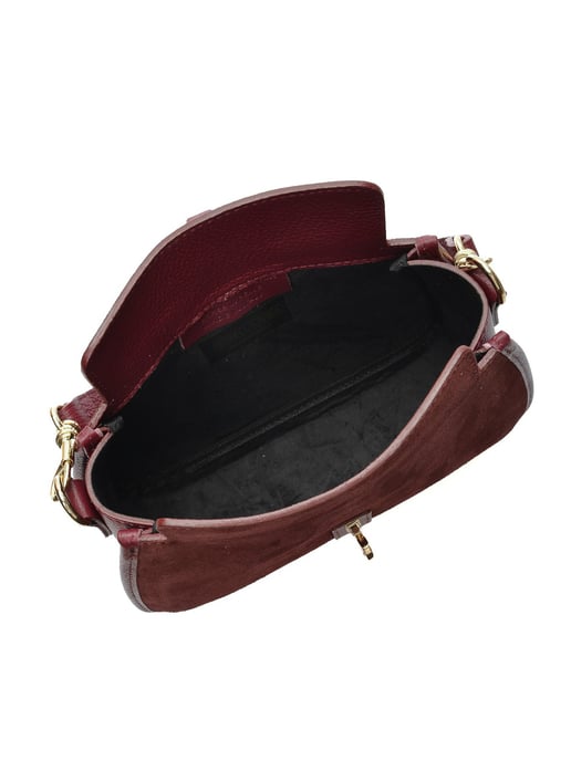 Isabella Rhea Burgundy Cowhide Leather Bag - Image 4