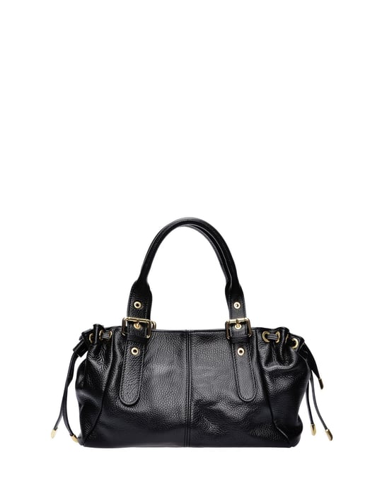 Anna Luchini Black Cowhide Leather Bag - Image 1