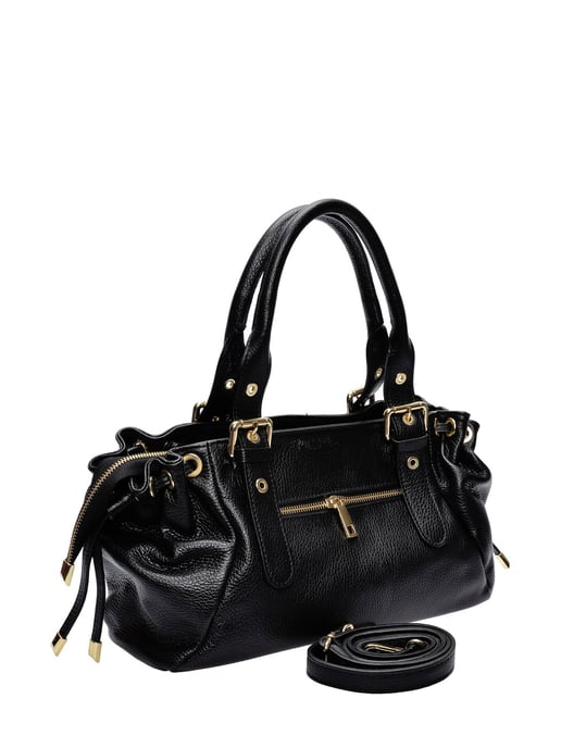 Anna Luchini Black Cowhide Leather Bag - Image 2