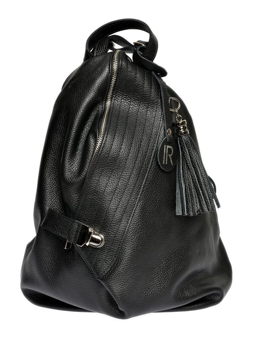 Isabella Rhea Zwart Rundleer Tas - Image 1