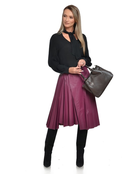 Roberta M Chestnut Brown Cowhide Leather Bag - Image 5