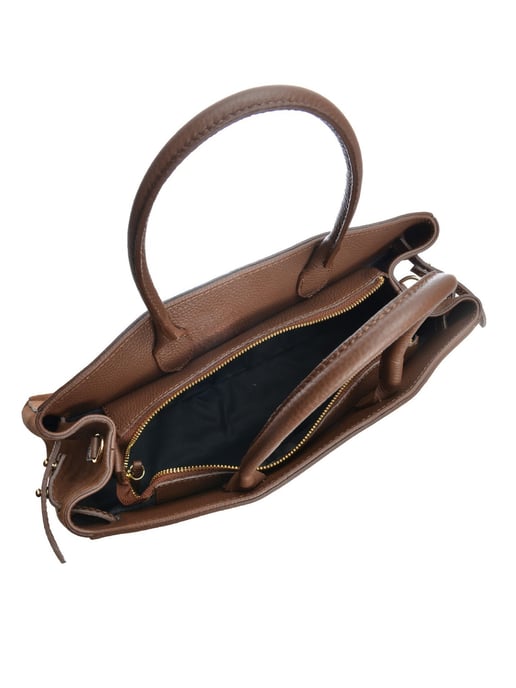 Isabella Rhea Chestnut Brown Cowhide Leather Bag - Image 4