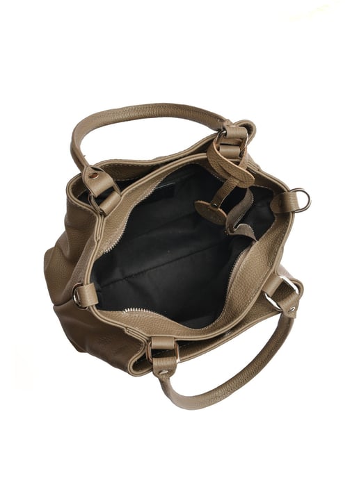Roberta M Beige Cowhide Leather Bag - Image 4