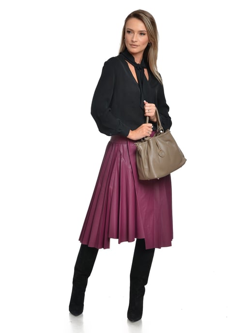Roberta M Beige Cowhide Leather Bag - Image 5
