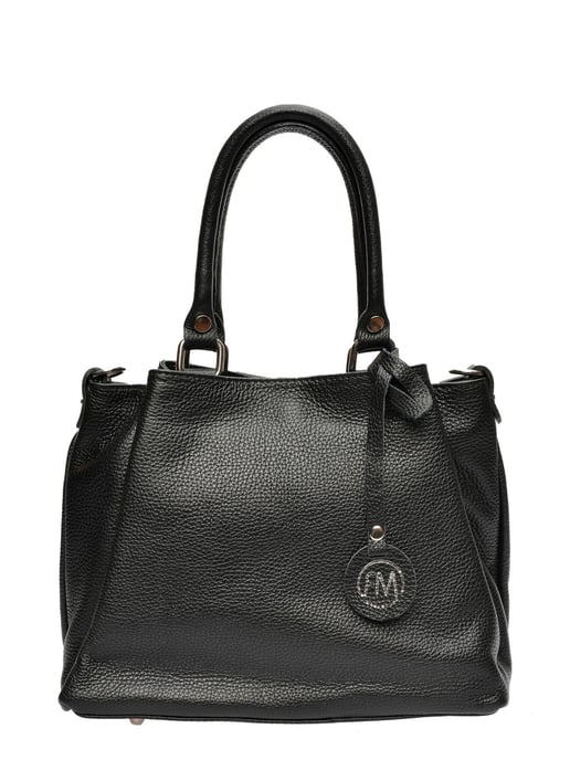 Roberta M Black Cowhide Leather Bag - Image 1