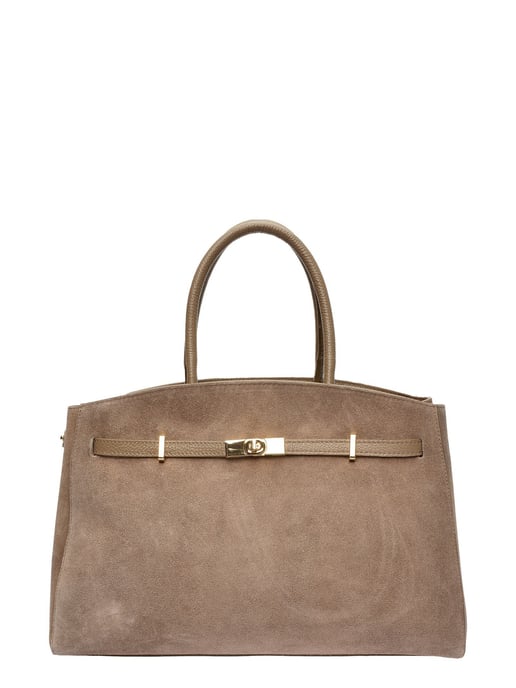 Isabella Rhea Beige Cowhide Leather Bag - Image 1
