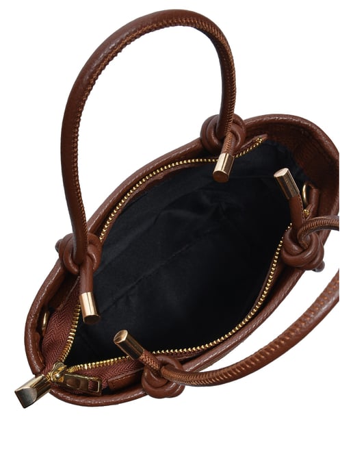 Luisa Vannini COGNAC Rundleer Tas - Image 4