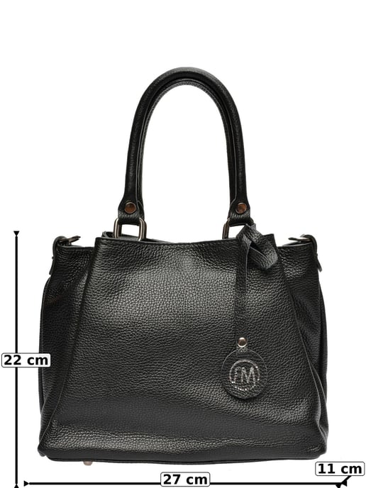 Roberta M Black Cowhide Leather Bag - Image 6