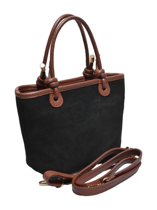 Luisa Vannini ZWART Rundleer Tas - Image 2