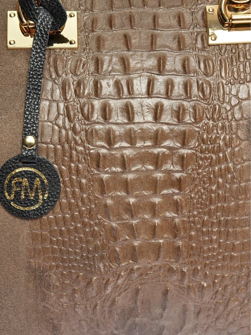 Roberta M Beige Rundleer Tas - Image 3