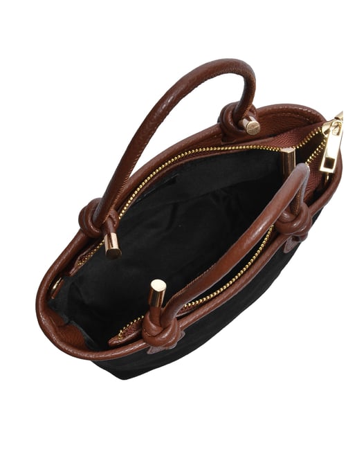 Luisa Vannini ZWART Rundleer Tas - Image 4