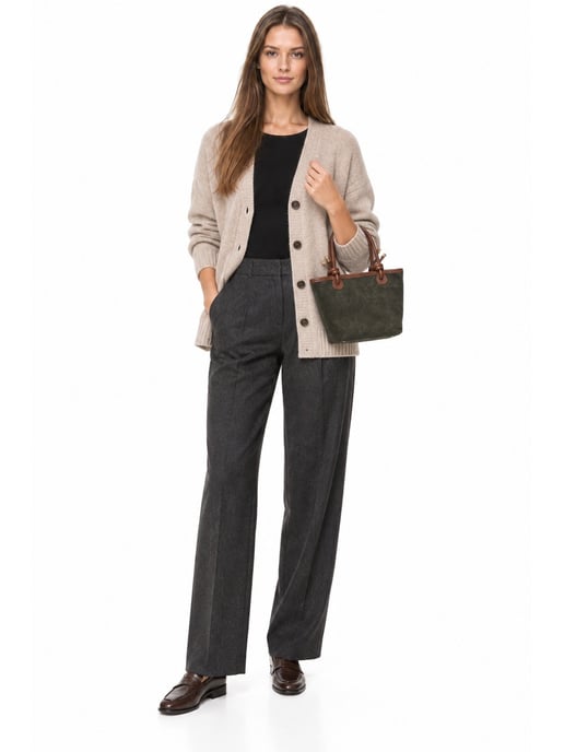 Luisa Vannini Groen Rundleer Tas - Image 6