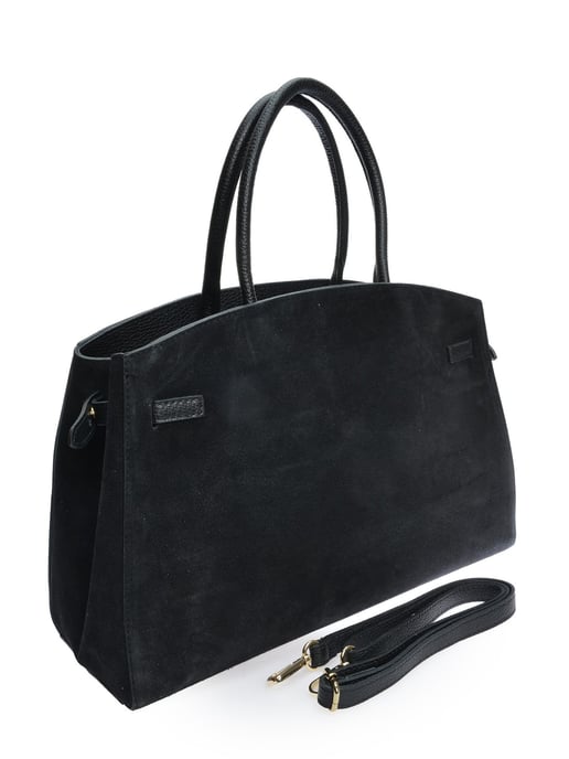 Isabella Rhea Black Cowhide Leather Bag - Image 2