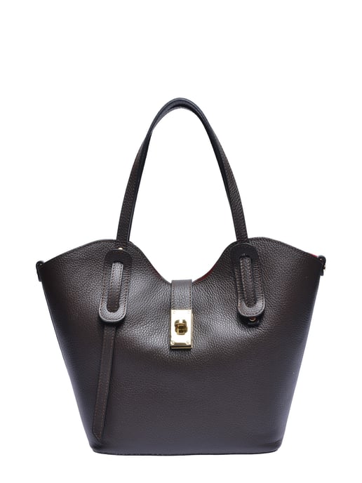 Isabella Rhea Chestnut Brown Cowhide Leather Bag - Image 1