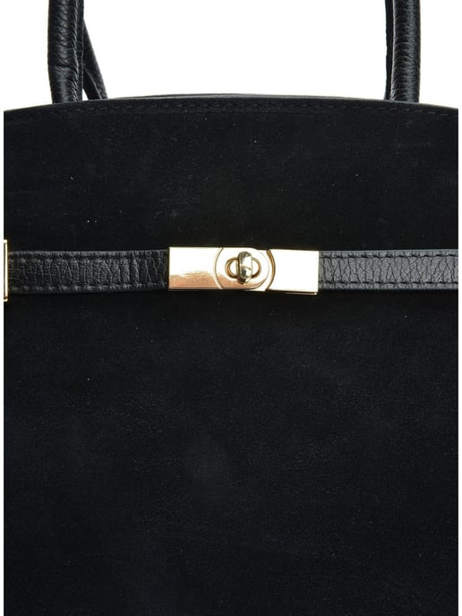 Isabella Rhea Black Cowhide Leather Bag - Image 3